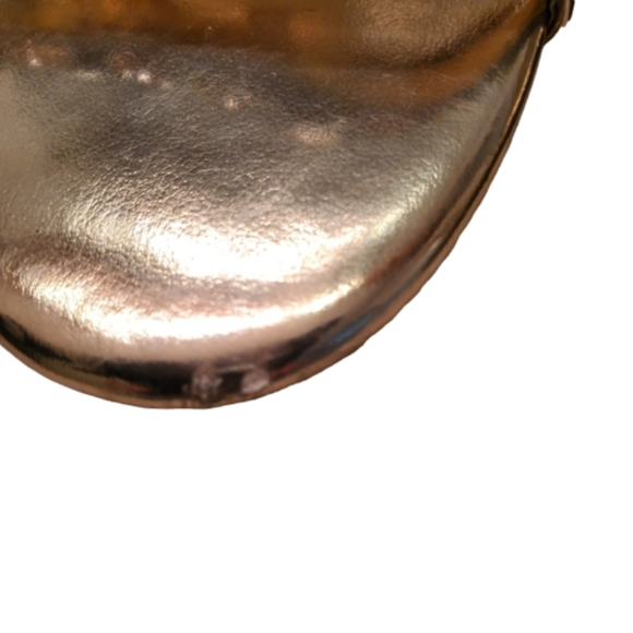 Gold sandals with glass diamonds. - Picture 4 of 5